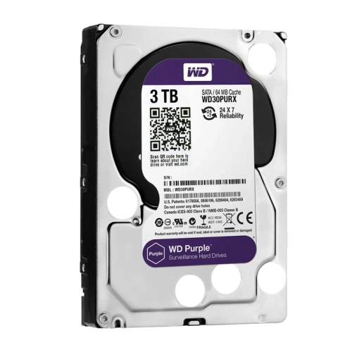 Ổ cứng HDD Western Digital Purple 3TB 3.5" Sata 3