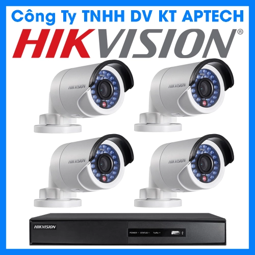Trọn bộ 04 camera quan sát HIKvision