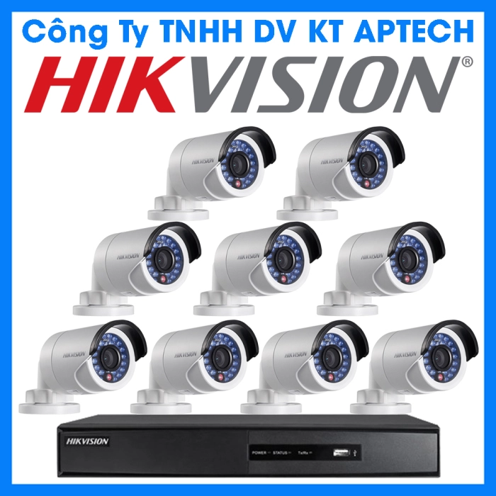 Trọn bộ 08 camera quan sát HIKvision