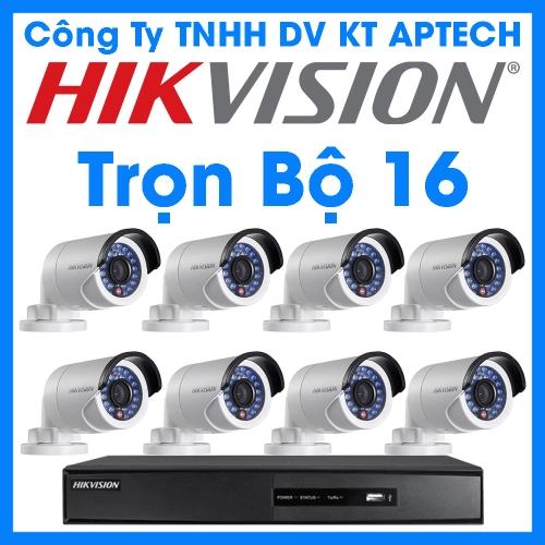 Trọn bộ 16 camera quan sát HIKvision